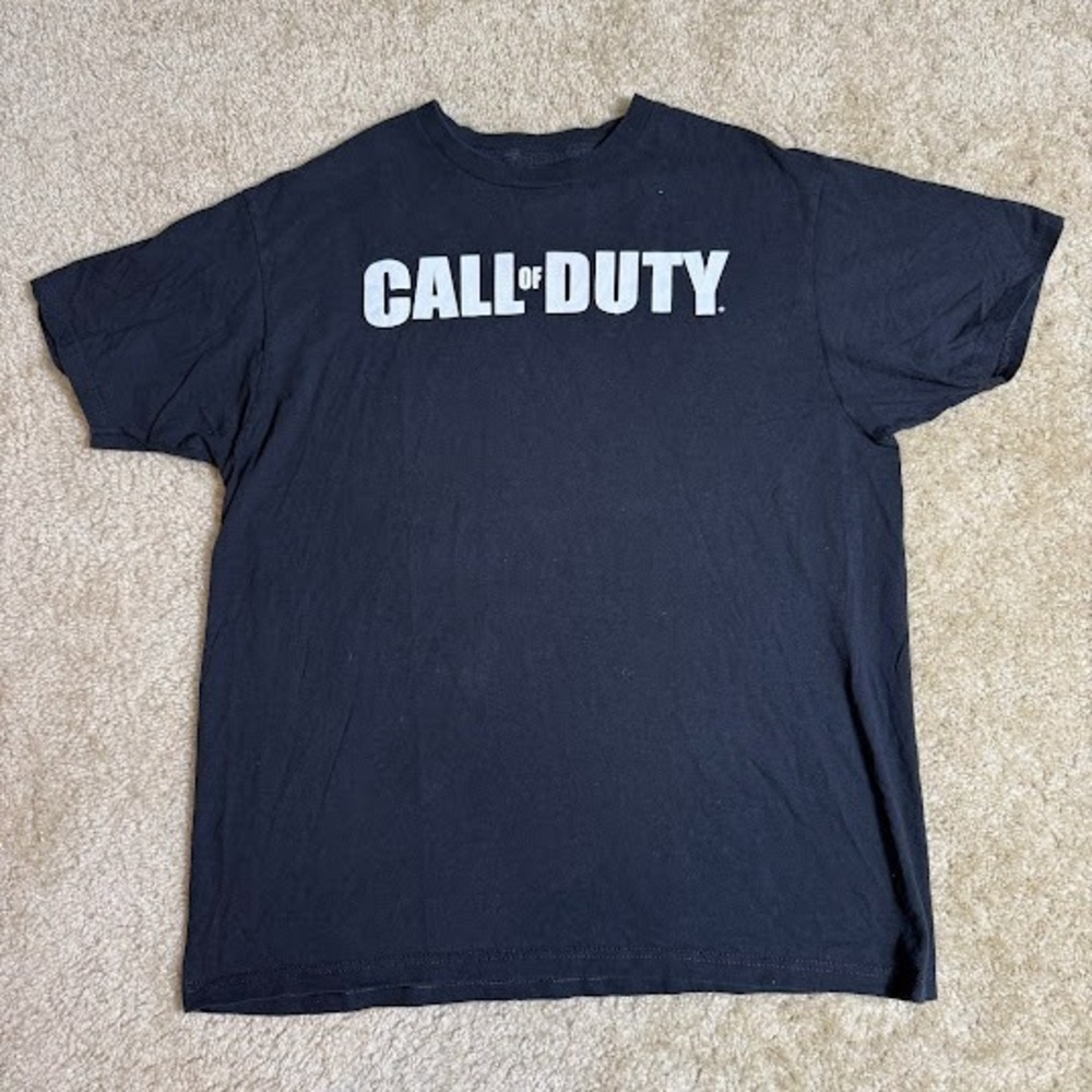 Call of Duty Shirt Mens Large Black Video Game Graphic Tee Activision Gaming